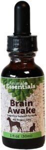 Bottle of Animal Essentials Brain Awake cognitive support for dogs and cats