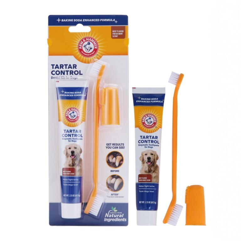 Arm & Hammer Tartar Control dental kit for dogs with toothpaste and toothbrush